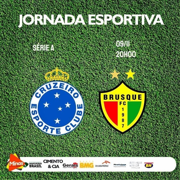 Mais um jogo de “6” pontos. Cruzeiro x Brusque. A Minas FM transmite.