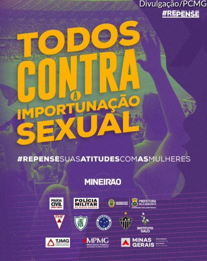 PC apoia campanha contra importunação sexual em jogos de futebol