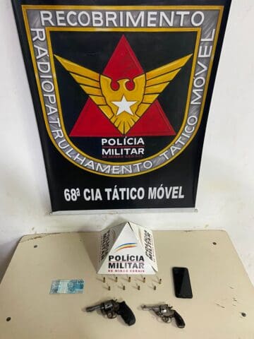 PM apreende munições e arma em Nova Serrana
