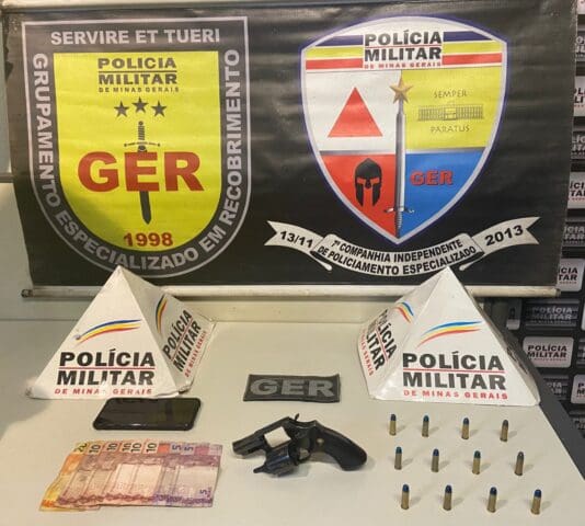 Polícia Militar apreende suspeito por porte ilegal de arma de fogo