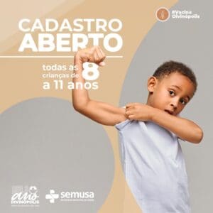 Cadastro de vacina&ccedil;&atilde;o contra Covid-19 para crian&ccedil;as de 8 a 11 anos est&aacute; aberto