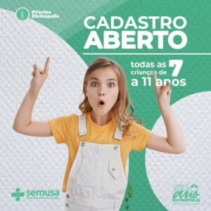 Covid-19: Aberto cadastro para vacina&ccedil;&atilde;o de crian&ccedil;as de 7 a 11 anos