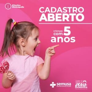 Prefeitura abre cadastro para vacina&ccedil;&atilde;o contra Covid-19 para crian&ccedil;as com cinco anos de idade