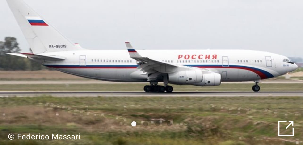 Avião presidencial russo faz voo para Washington, motivo desconhecido