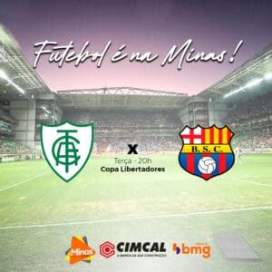 Hoje tem Am&eacute;rica x Barcelona de Guayaquil pela Libertadores. A Minas FM transmite.