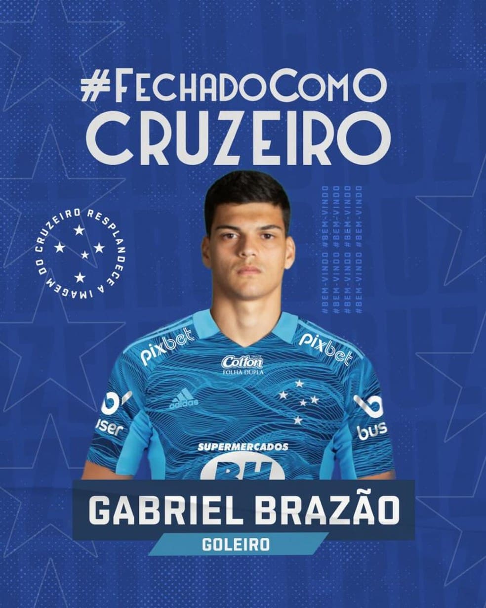 Cruzeiro anuncia oficialmente Gabriel Brasão.