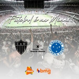 A grande final. O grito de CAMPE&Atilde;O! Atl&eacute;tico x Cruzeiro. A Minas FM transmite.