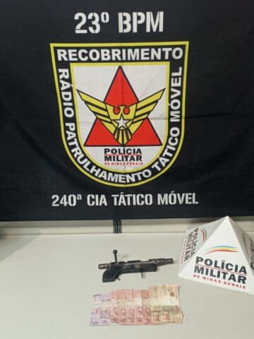 Pol&iacute;cia Militar apreende suspeitos por roubo, apreende arma de fogo e recupera bens da v&iacute;tima