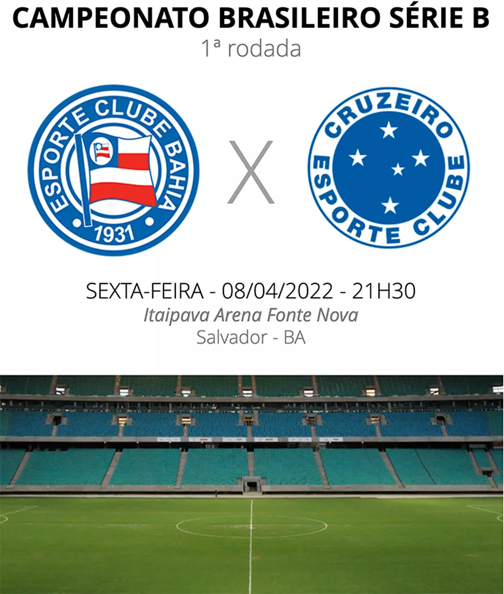 Começa a primeira de 38 finais para se chegar a série A. Bahia x Cruzeiro. A Minas FM transmite