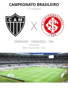 Campe&atilde;o estreia em campo para defender o t&iacute;tulo. Atl&eacute;tico x Internacional. A Minas FM transmite.