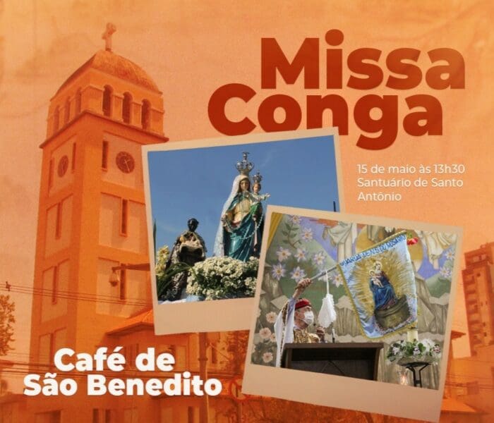 Missa Conga será celebrada neste domingo (15)