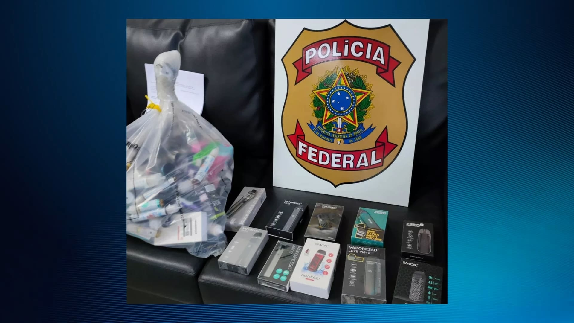 Operação da Polícia Federal apreende cigarros eletrônicos e materiais sem origem comprovada; Duas pessoas foram presas
