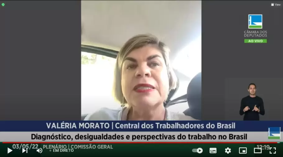 Valéria Morato denuncia desigualdades em Câmara dos Deputados: “é preciso valorizar o trabalhador”