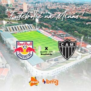 Para voltar a vencer e subir na tabela. Bragantino x Atl&eacute;tico. A Minas FM transmite.