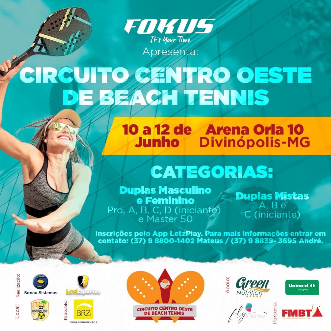 Divinópolis será sede de circuito de Beach Tennis
