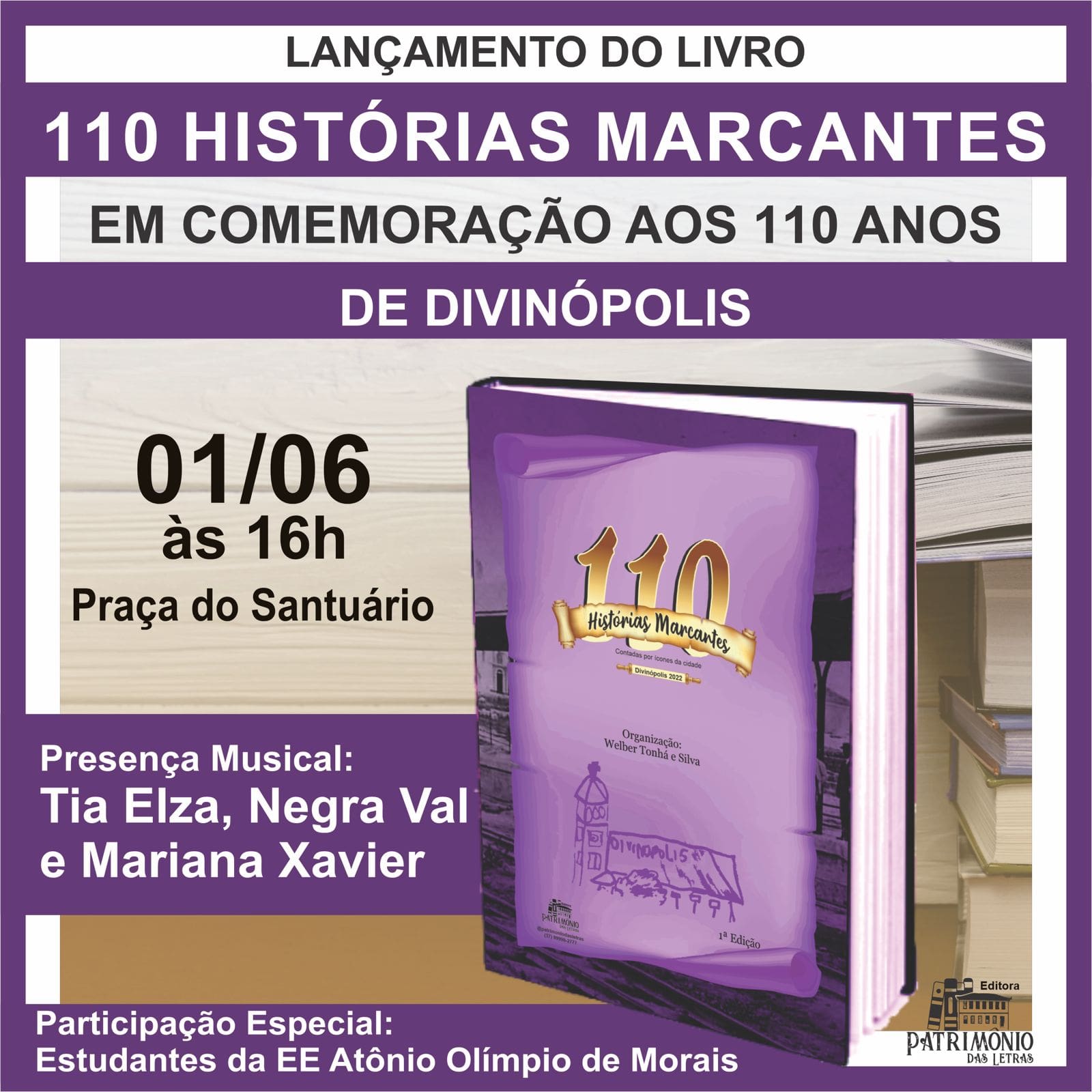 Patrim&ocirc;nio das Letras lan&ccedil;a &uacute;ltimo livro da trilogia sobre Divin&oacute;polis