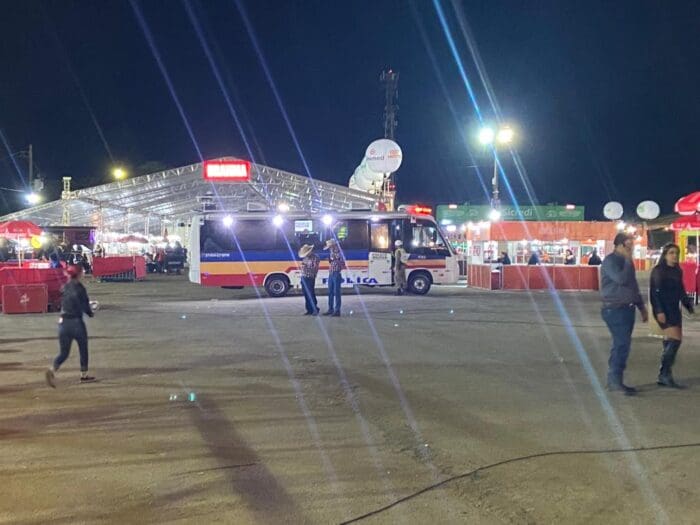 Policiamento no Parque de Exposições