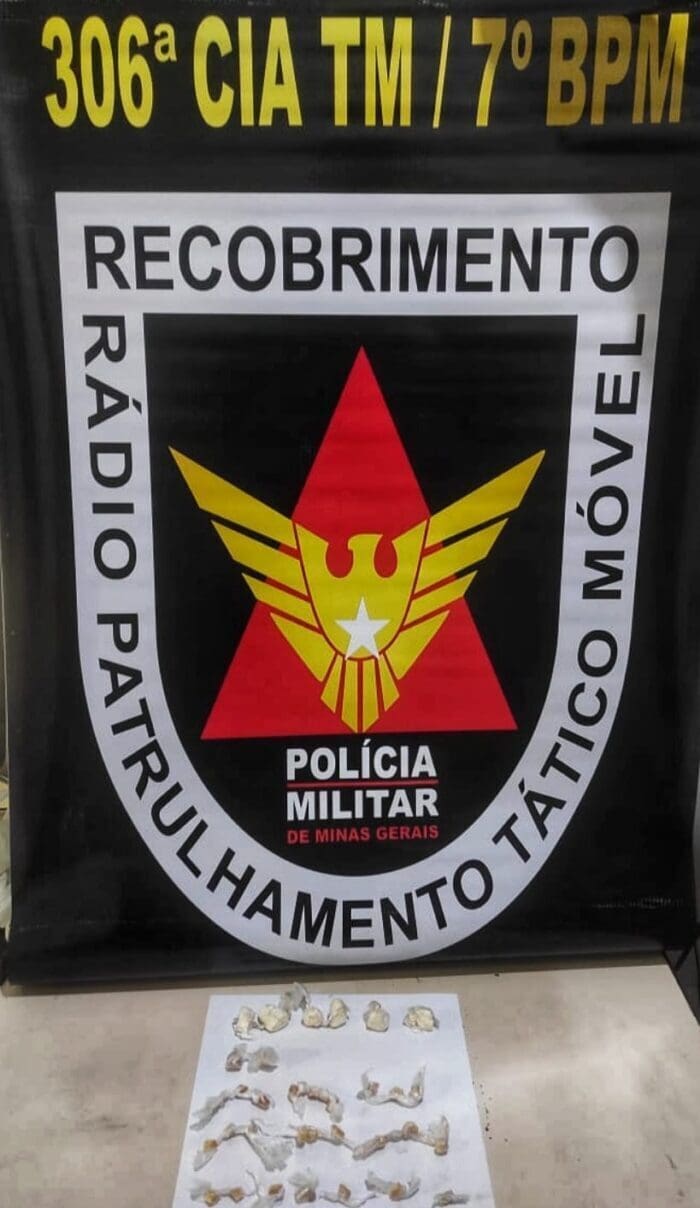 Bom Despacho: PM apreende mais de 30 pedras de crack e porções de cocaína