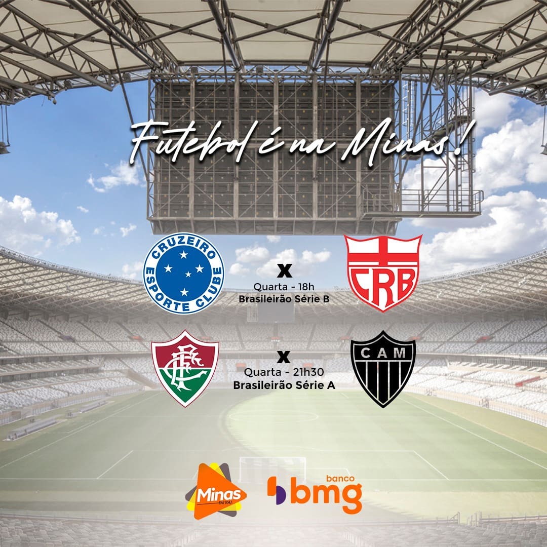 No Maracanã, jogo “centenário” vale a liderança para o Galo. Fluminense x Atlético. A Minas FM transmite.