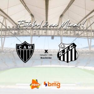 Para se recuperar r&aacute;pido e voltar a vencer. Galo encara o Peixe. Atl&eacute;tico x Santos. A Minas FM transmite.