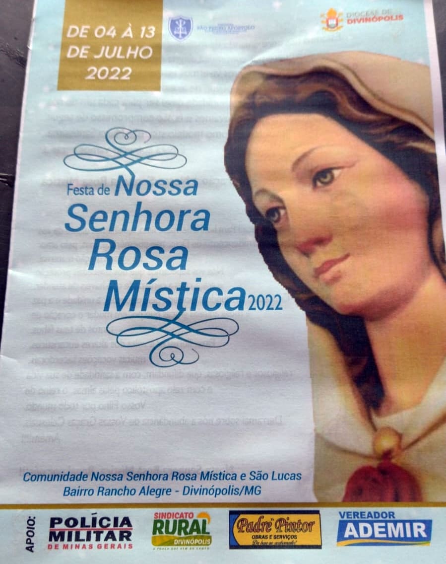 Bairro Rancho Alegre prepara festa de Nossa Senhora Rosa Mistica
