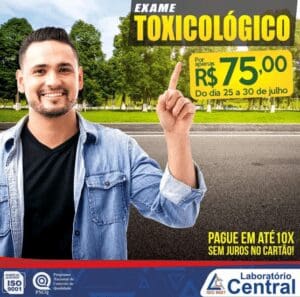 Semana do Exame Toxicol&oacute;gico &eacute; no Laborat&oacute;rio Central!