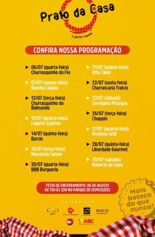 Inscri&ccedil;&otilde;es de produtores j&aacute; est&atilde;o abertas para participa&ccedil;&atilde;o no evento de encerramento do "Prato da Casa"