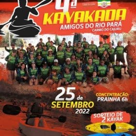 4ª Kayakada Amigos do Rio Pará em Carmo do Cajuru acontece dia 25 de Setembro