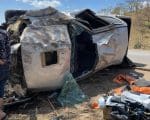 Empresário João Welinghton sofre acidente e capota carro na MG 050 em Itaúna