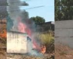 Moradores do Vila Romana ficam indignados com homem que ateou fogo em lote atingindo rede elétrica