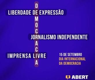 Dia Internacional da Democracia: ABERT destaca import&acirc;ncia da liberdade de express&atilde;o e da imprensa livre
