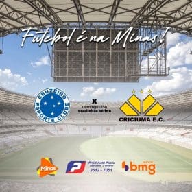 Raposa quer continuar forte em casa e com recorde. Cruzeiro x Criciúma. A Minas FM transmite.