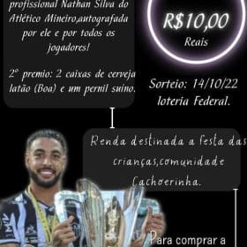 Nathan Silva doa camisa para festa das crianças em Cachoeirinha