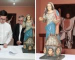 Imagem recuperada de Nossa Senhora do Rosário é devolvida à comunidade em Pará dos Vilelas, Itaguara