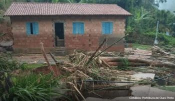 Ouro Preto: Distrito fica destruído após chuva forte atingir a cidade