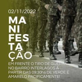 Bolsonaristas prometem protesto no Tiro de Guerra de Divinópolis