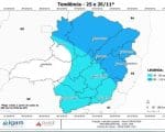 Chuva se desloca para norte de Minas Gerais