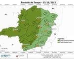 Possibilidade de chuva ainda neste domingo em Minas Gerais