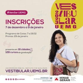 UEMG inicia inscrições para o Vestibular 2023