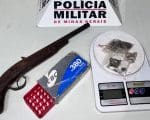 Polícia Militar apreende arma e drogas no bairro Campina Verde em Divinópolis