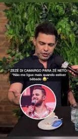 Zez&eacute; di Camargo: &ldquo;Z&eacute; Neto, n&atilde;o me liga mais quando estiver b&ecirc;bado&rdquo;