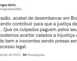 Domingos Sávio vai a Brasília defender presos de Divinópolis: “pessoas de bem e inocentes”