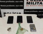 Trio &eacute; preso em Lagoa da Prata com drogas e mais de R$600
