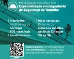 Inscri&ccedil;&otilde;es prorrogadas para a p&oacute;s-gradua&ccedil;&atilde;o em Engenharia de Seguran&ccedil;a do Trabalho da UEMG Divin&oacute;polis