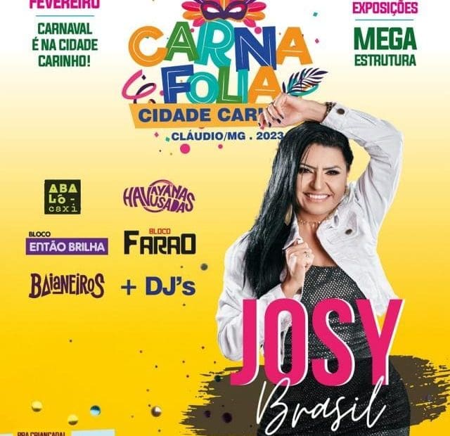 Programação do Carnaval em Claudio
