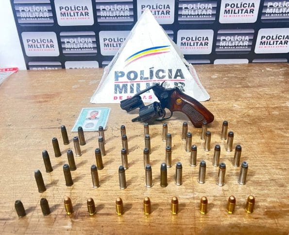 Arma de fogo e munições são apreendidas durante prisão por agressão e violência doméstica