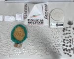 Nova Serrana: PM apreende grande quantidade de drogas e recupera moto roubada