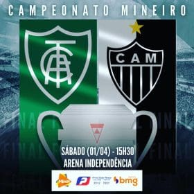 Coelho e Galo atr&aacute;s da ta&ccedil;a. Am&eacute;rica x Atl&eacute;tico. A Minas FM transmite