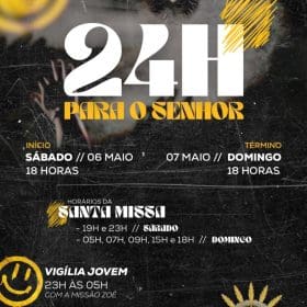 Jovens em vigília pela oração nas 24h para o Senhor