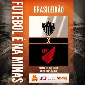 O Galo precisa &ldquo;estrear&rdquo; no Brasileir&atilde;o com vit&oacute;ria. Atl&eacute;tico x Athletico. A Minas FM transmite.